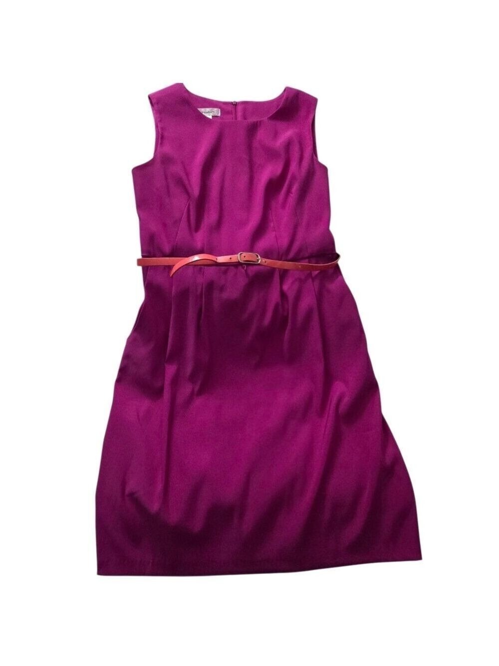 Dressbarn Magenta Fit Flare Dress Size 12